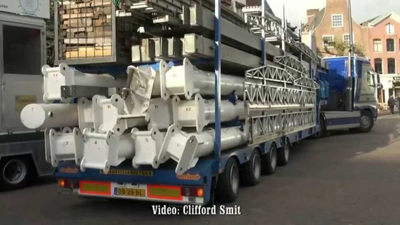Europarad Transport en opbouw kermis Haarlem grote markt 2014