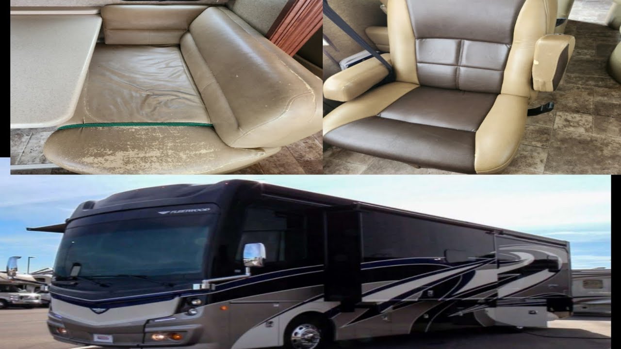 HOW TO REUPHOLSTER MOTORHOME. CAPTAIN CHAIRS, SOFA BED, DINETTE,  upholster w/ vinyl.