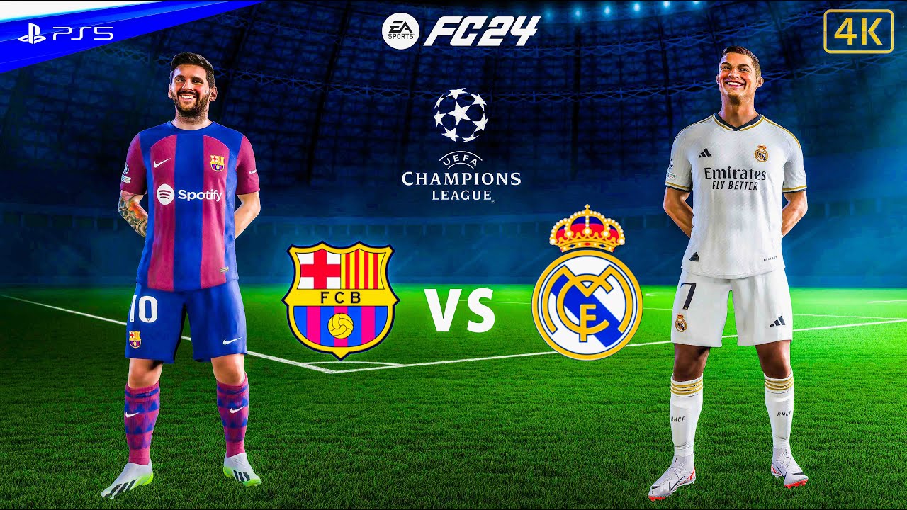 EA FC 24 | Barcelona vs Real Madrid | UEFA Champions League Final | PS5 [4K60]