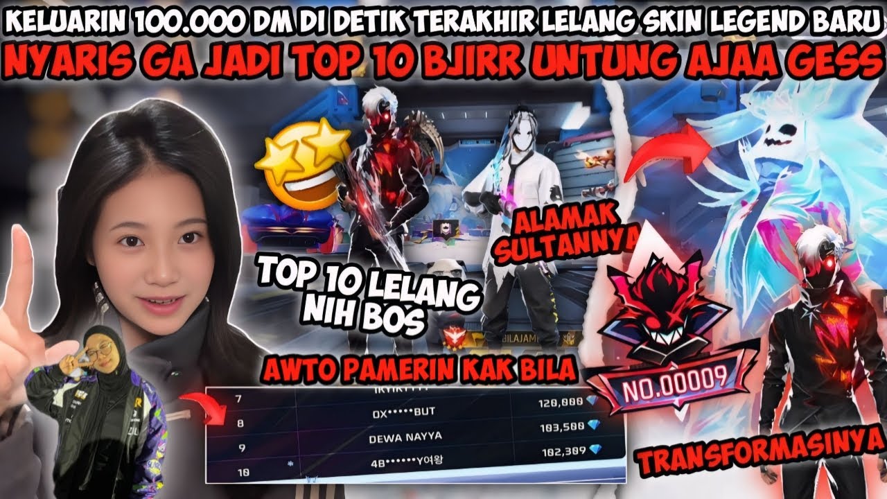 NAYYA DEG DEG AN BUANG UANG 15 JUTA 100 RIBU DIAMOND UNTUK JADI TOP 10 DI BUNDLE LELANG! GILA CUY