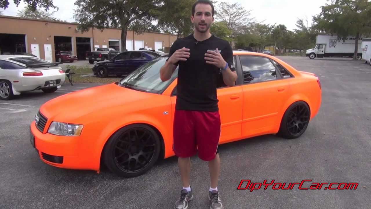 Satin Orange Plasti Dip - How to make a Satin finish using Rubber Dip S