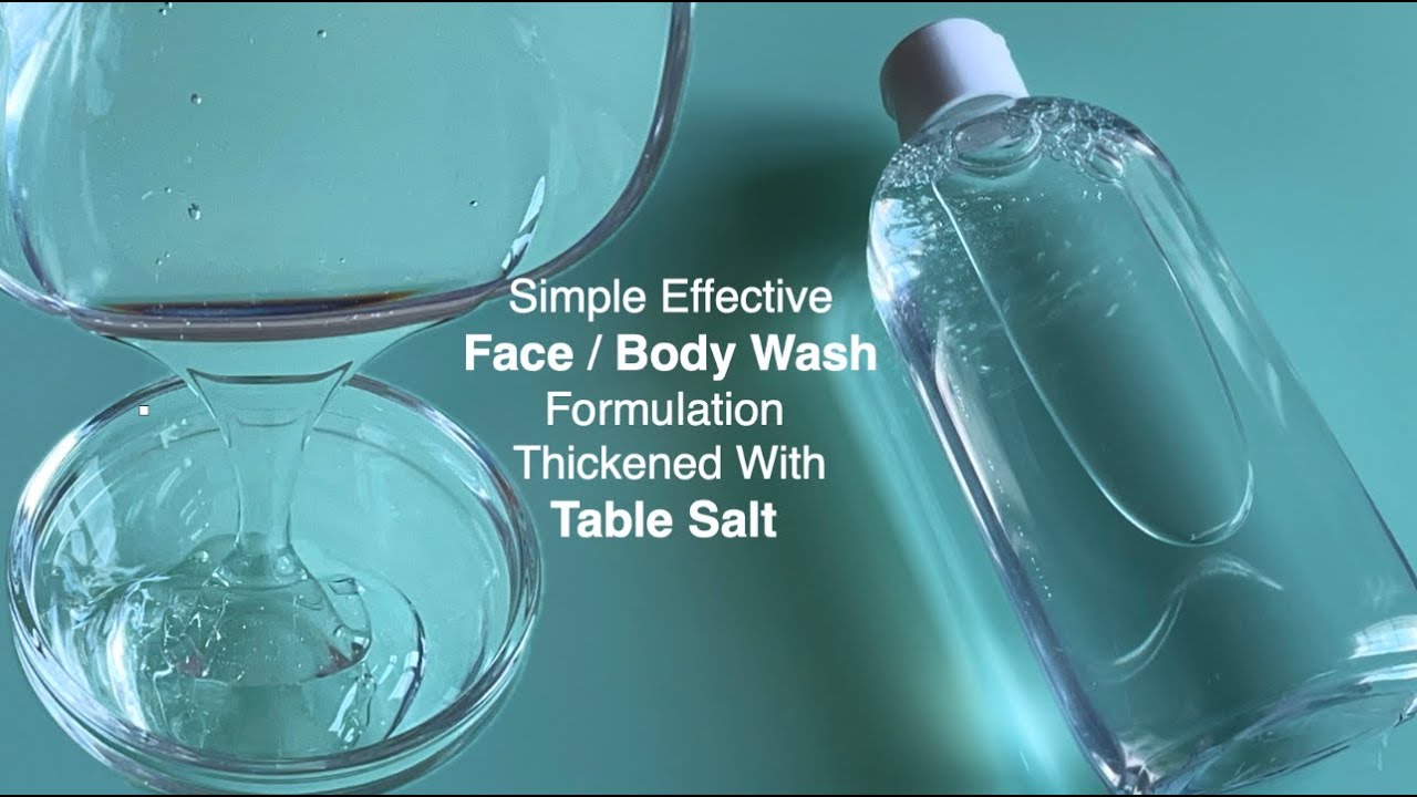 Simple Transparent Face And Body Wash With Rich Lather (Thickened With Table Salt)