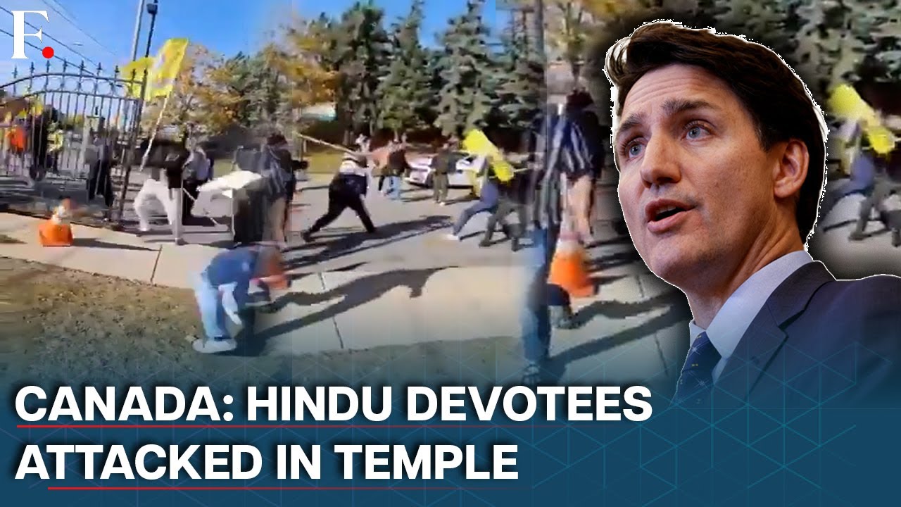 Khalistanis Attack Hindu Temple in Canada's Brampton; Trudeau Calls It 