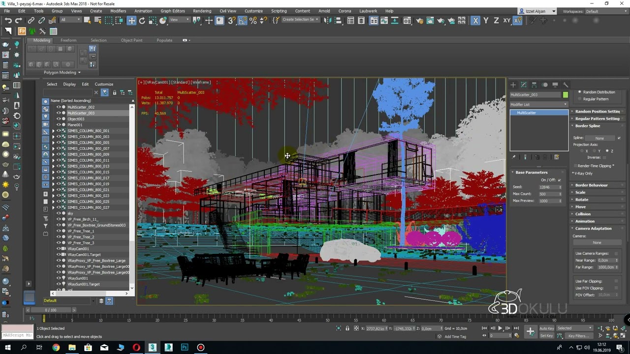 3ds Max VRay Next ile Dış Mekan Eğitimi Ders 12 Peyzaj ve Gündüz Final Render Ayarları