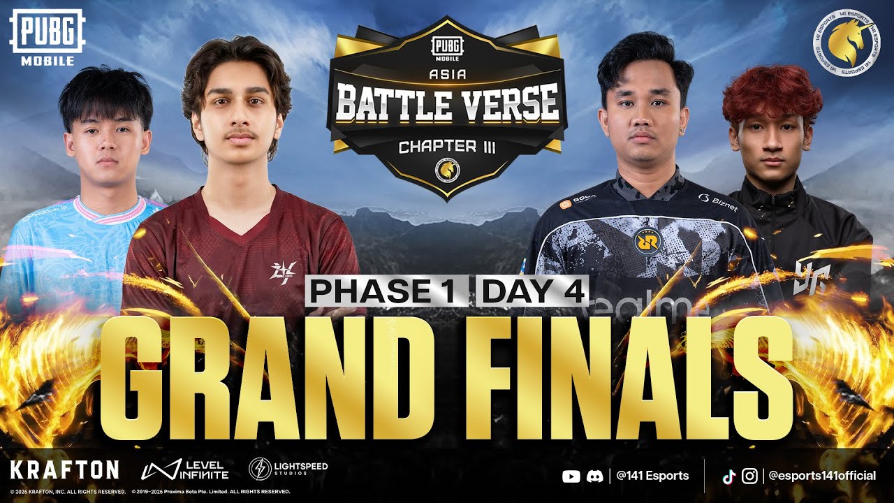 PUBGM BATTLE VERSE ASIA CHAPTER III | PHASE 1 THE LAST DAY | FT. #AE  #4T #HORAA #APG #DX #BOOM #DRS