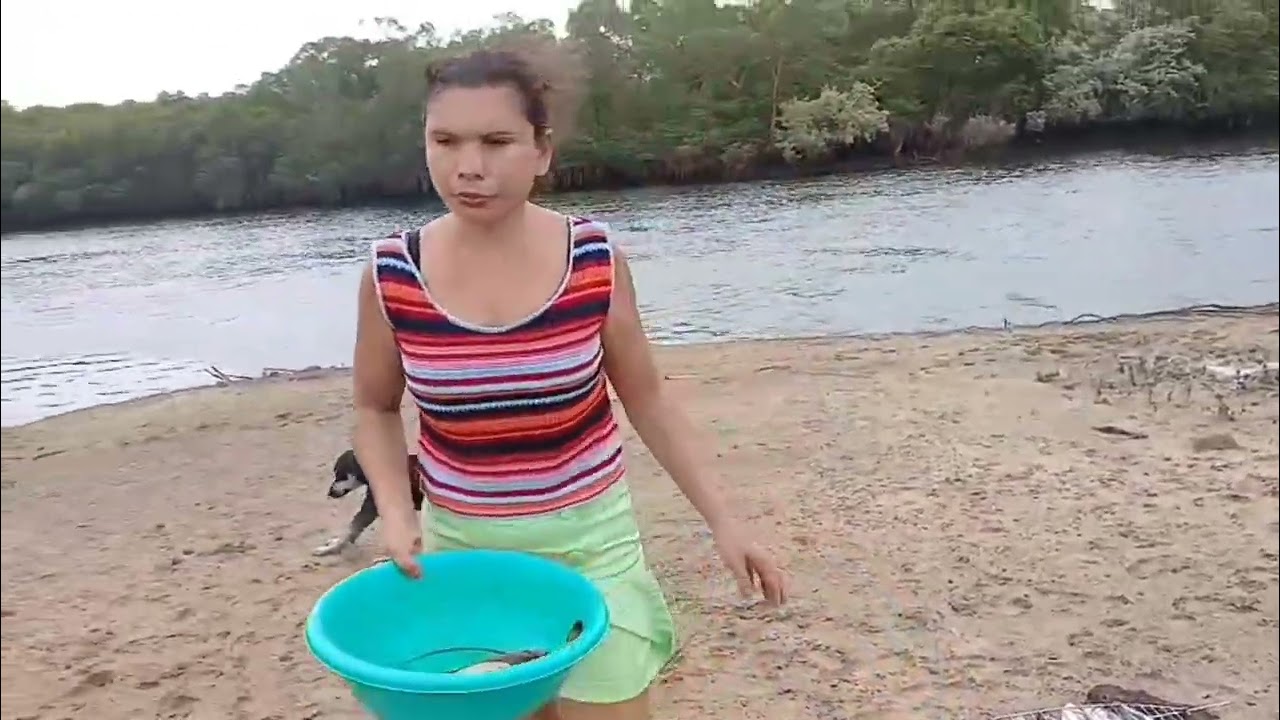 MANHA DE PESCARIA E ASSADO DE PEIXE NA BEIRA DO RIO #ceara 