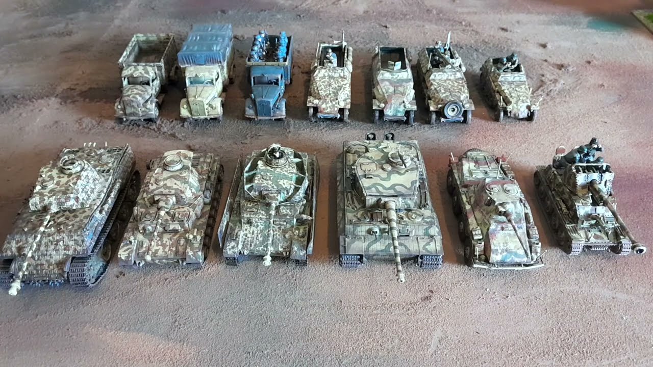 My painted 1/56 WW2 German vehicles and armour