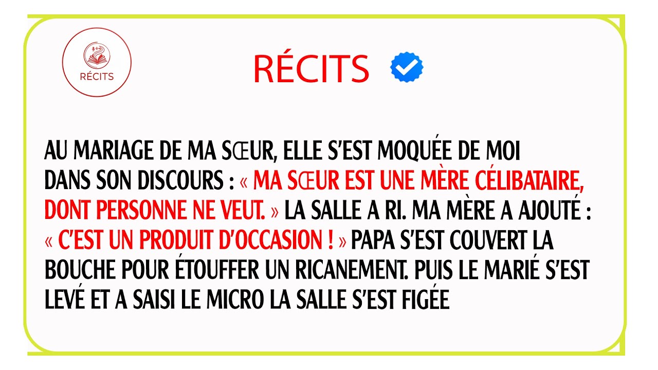 Le marié annule tout après le discours cruel de sa fiancée : Je ne peux pas t'épouser.
