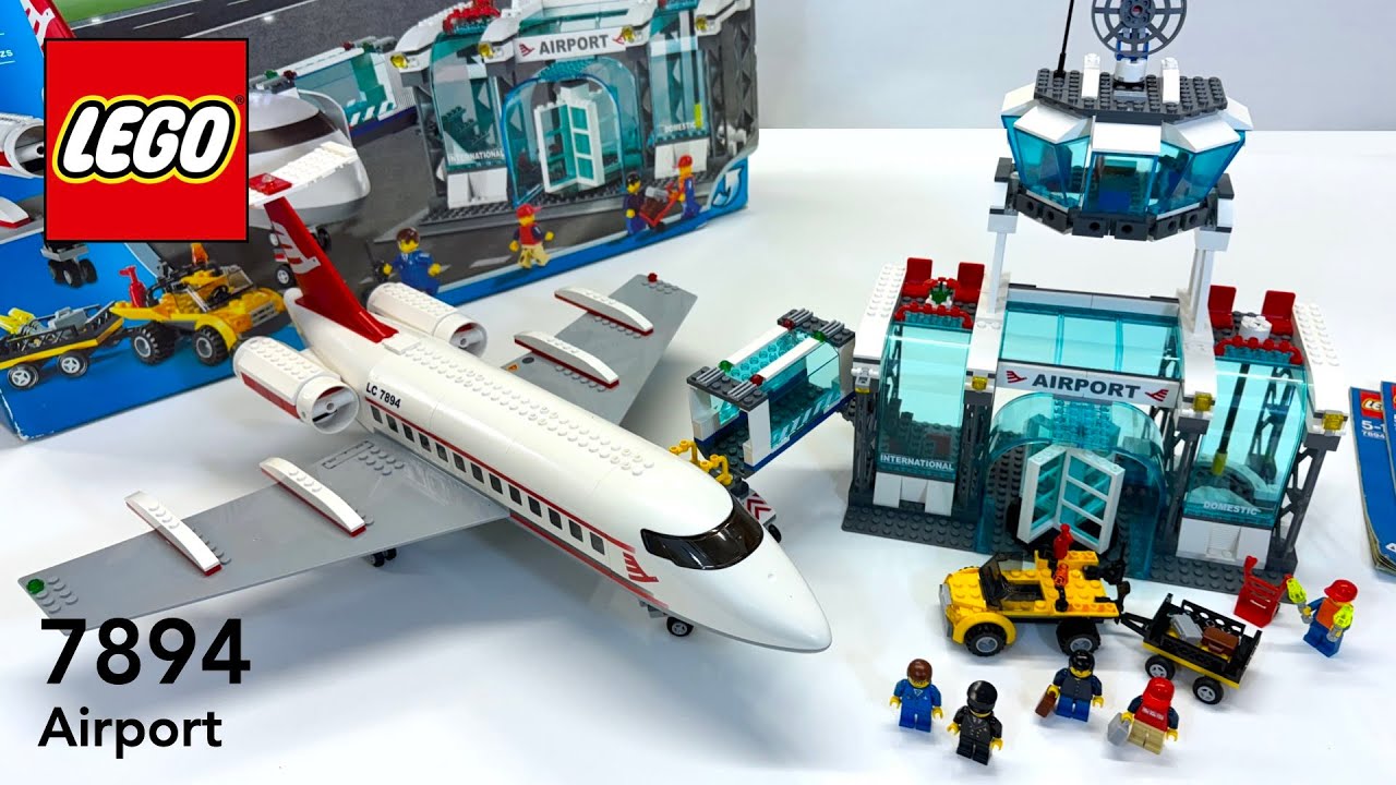 LEGO Airplane Set 7894 Airport Build - 4K HD