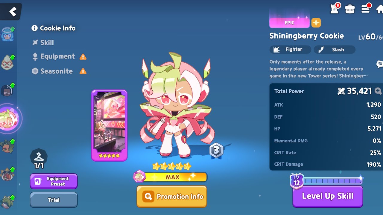 CookieRun: TOA MAX Shiningberry Cookie Promotion, Artifact, Skills & Unique Weapon!