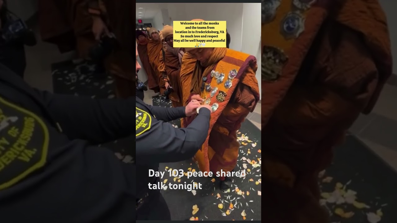 Day 103 so much love and respect from local community #walkforpeace #buddhistmonk #usa #shortvideo
