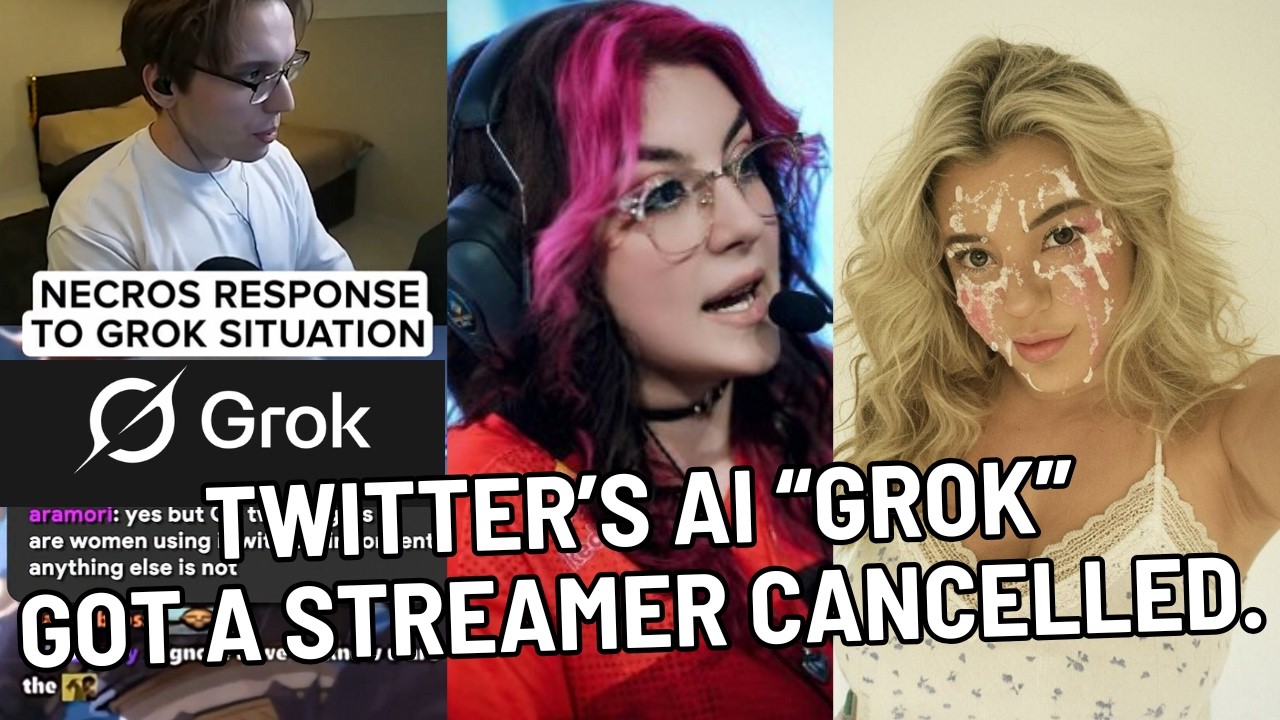 Women are OUTRAGED - Streamer "Necros" is getting CANCELLED for Grok / Ai useage and JOKE