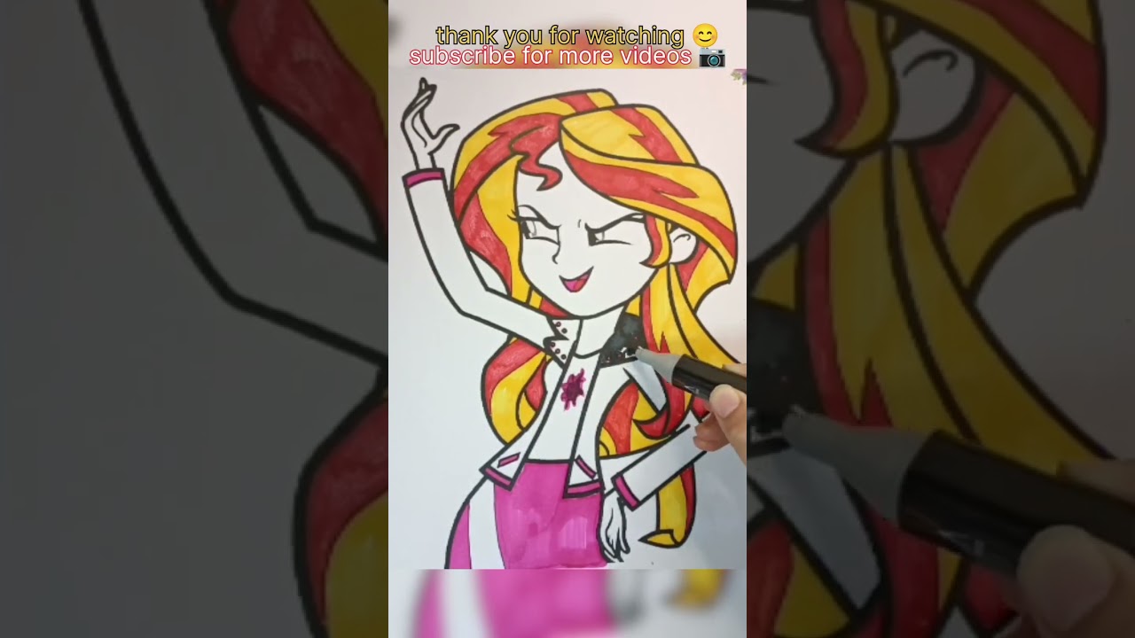 My little pony | sunset shimmer coloring | coloring pages | kids coloring | cartoon