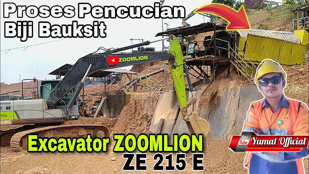 Excavator Zoomlion ZE215E Vs Tromol Washing plant Raksasa Tambang bauksit kalbar trending 2023