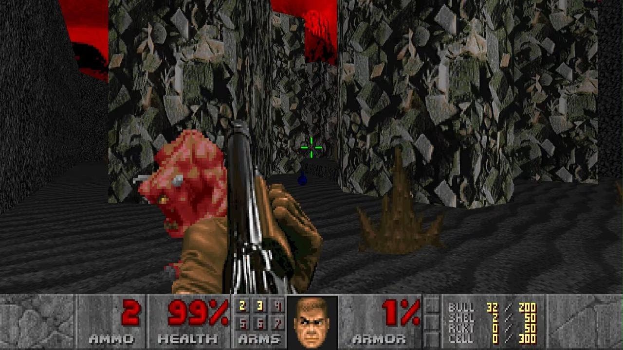 Playing Inferno in Doom.