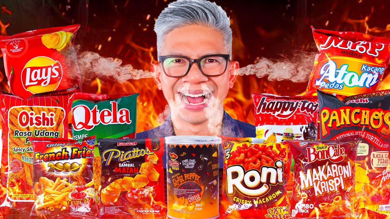 I TRIED EATING ALL THE SPICY SNACKS!!