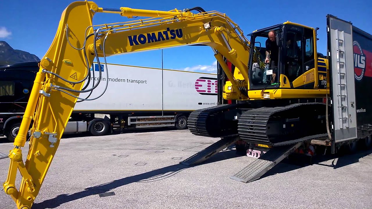 komatsu pc 170 unloading by markus EMT transport
