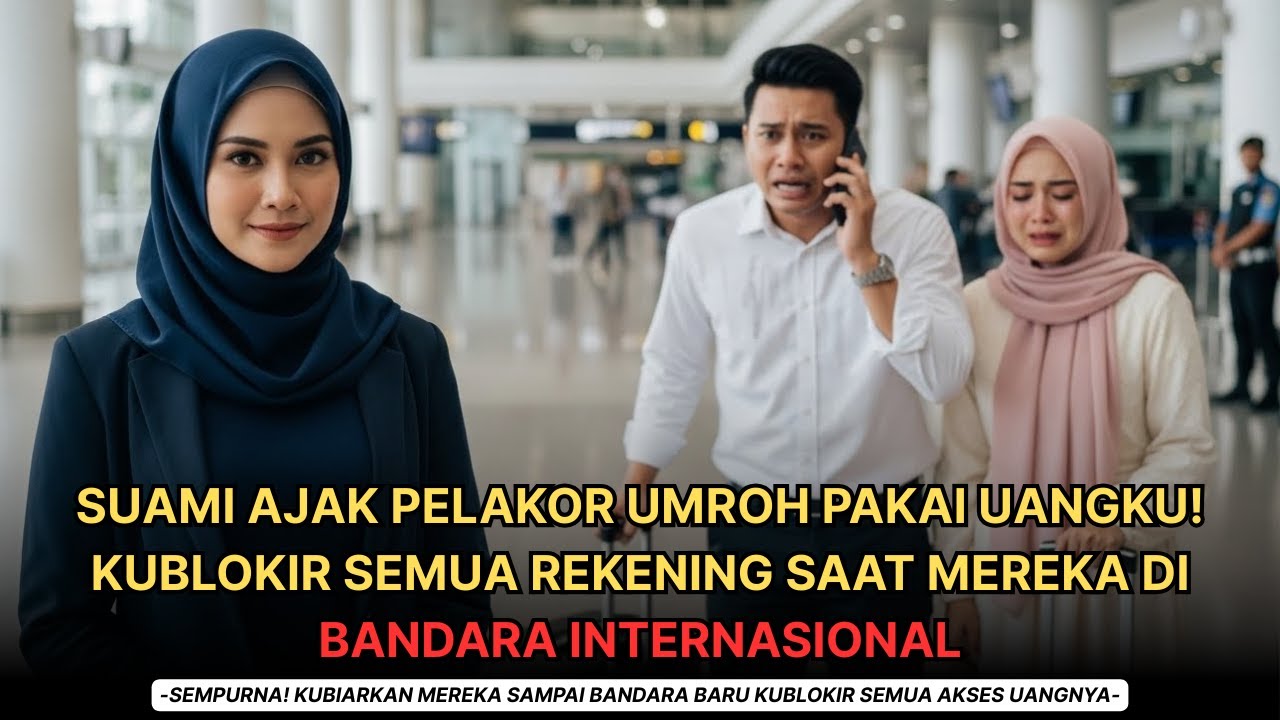 SUAMI AJAK PELAKOR UMROH PAKAI UANGKU! KUBLOKIR SEMUA REKENING SAAT MEREKA DI BANDARA INTERNASIONAL