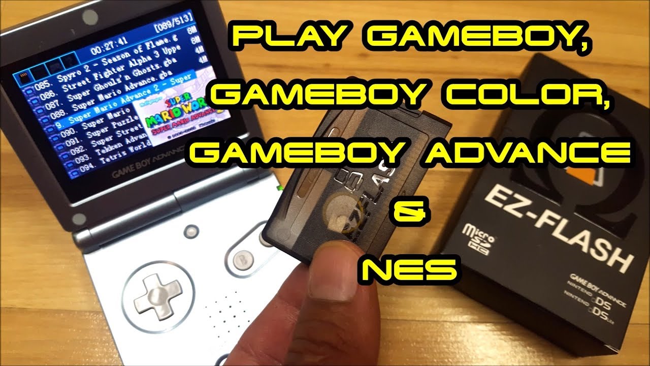 Flash Cart for GameBoy Advance & Nintendo DS plays GBA, GB, GBC & NES with EZ-FLASH Omega