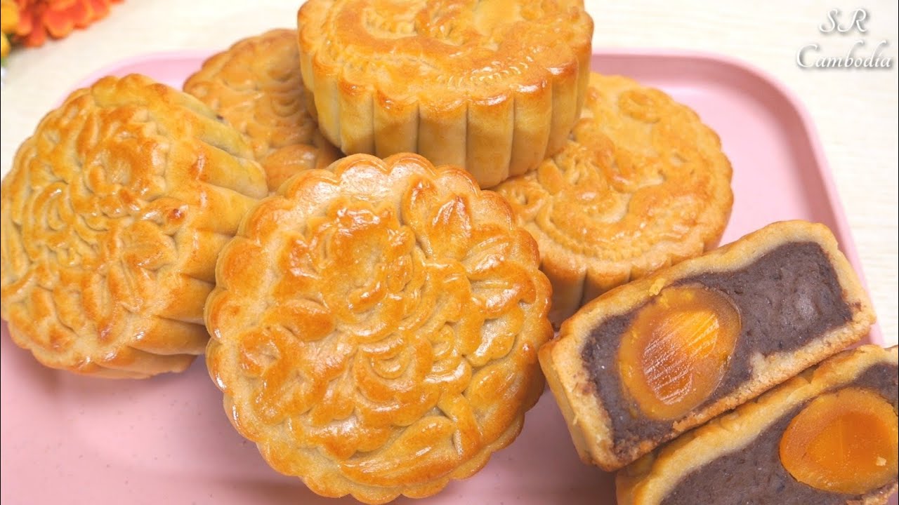 របៀបធ្វើនំលោកខែស្នូលសណ្តែកក្រហម | Red bean Mooncakes