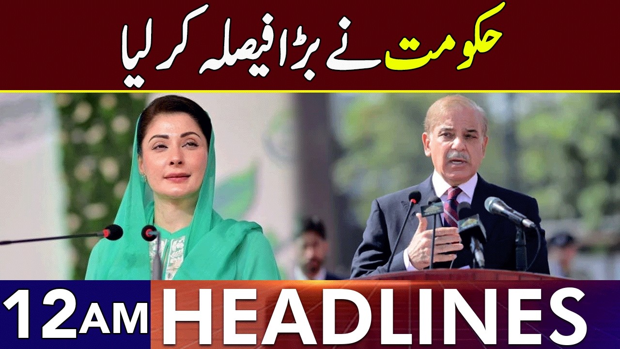PML-N Govt Big Decision | Headlines 12 AM | 26 Feb 2025 | Lahore Rang | J201P