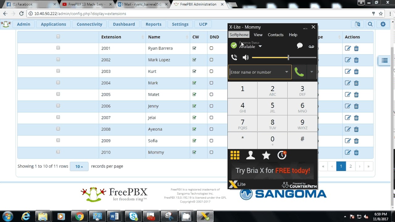 Setup Extensions to Xlite