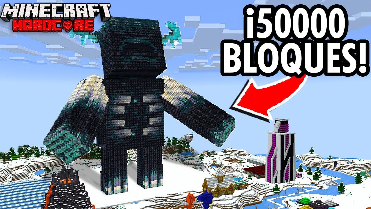 Hice a Todos Los Mobs GIGANTES en Minecraft HARDCORE