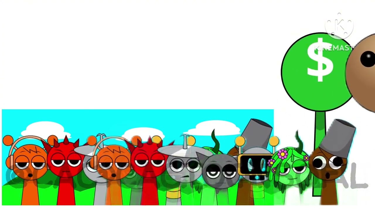 My sprunki oc buddy, monitized, and igillible #cactoons #kickthebuddy 