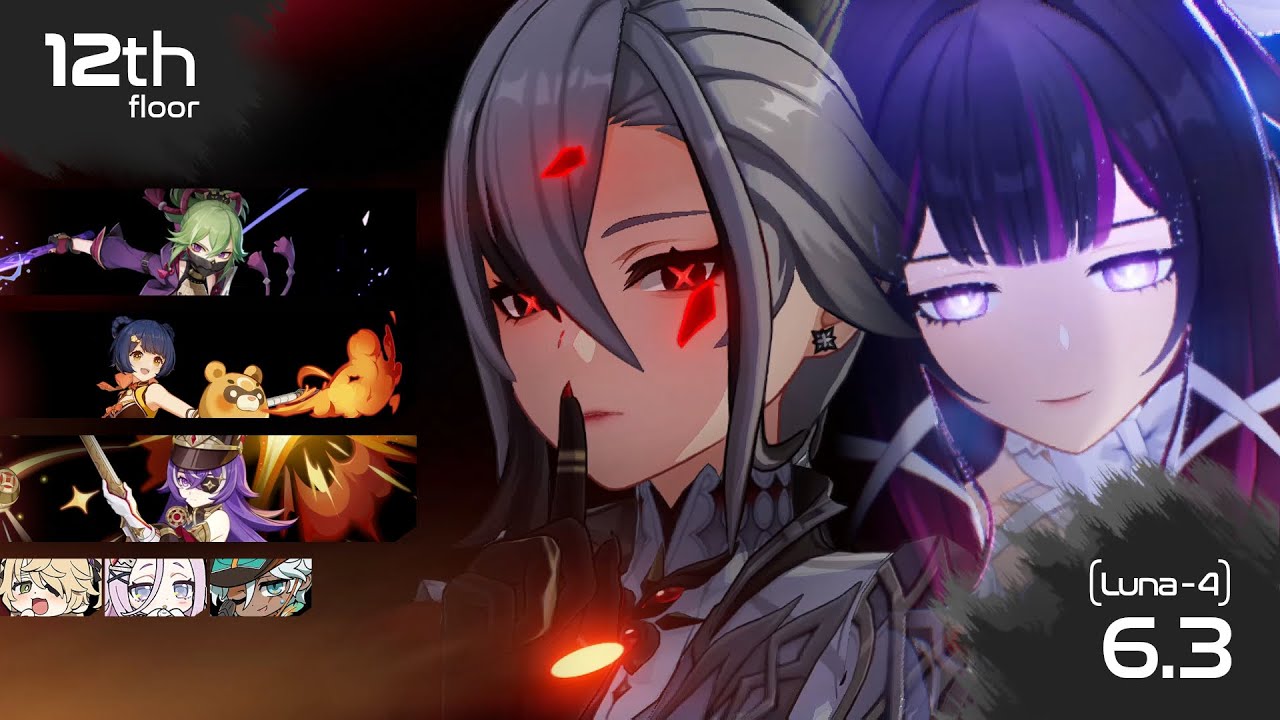 Crimson Moon C1R1 & Moon Goddess C0R1 | Genshin Impact (Spiral Abyss Luna 4)