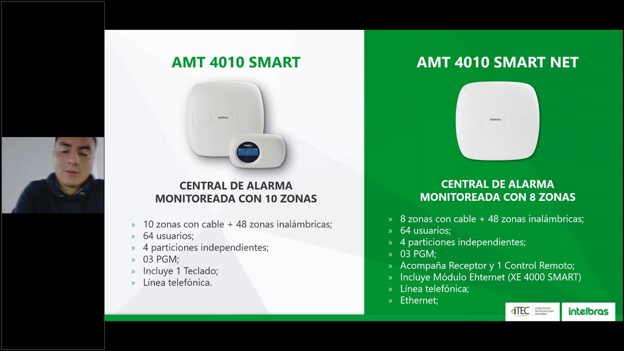 Entrenamiento Intelbras 'Alarma de intrusión AMT 4010 Smart Net'