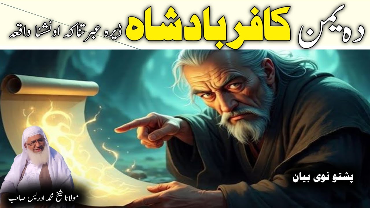 Pashto Bayan | Maulana sheikh Mohammed idrees sahib|Pashto Islamic video | دہ یمن کافر بادشاہ واقعہ 