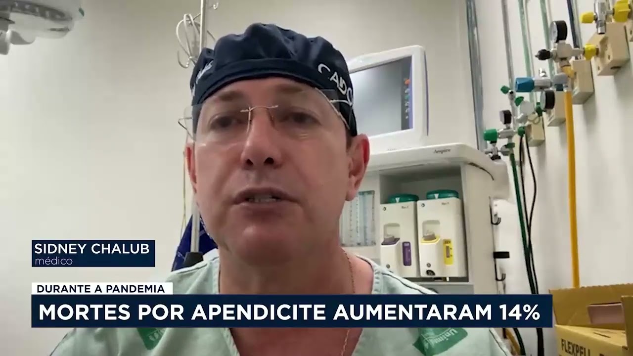 Mortes por apendicite aumenta 14% na pandemia