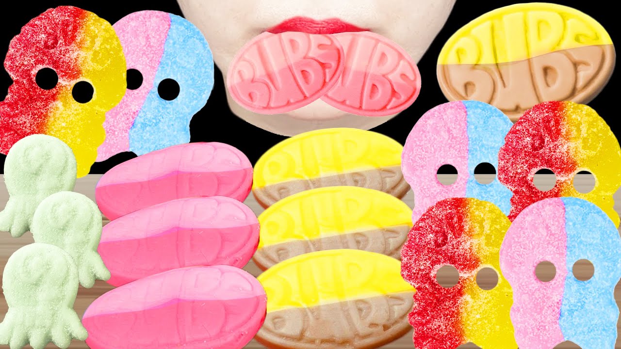 ASMR SWEDISH CANDY BUBS JELLY GUMMY 이제야 먹어보는  스웨덴 스웨디시 젤리 믹스에 우유를 겉들인 먹방 Mukbang, Eating