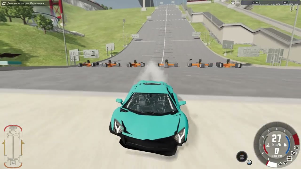 ТЕСТ ТОРМОЗОВ В BEAMNG DRIVE!