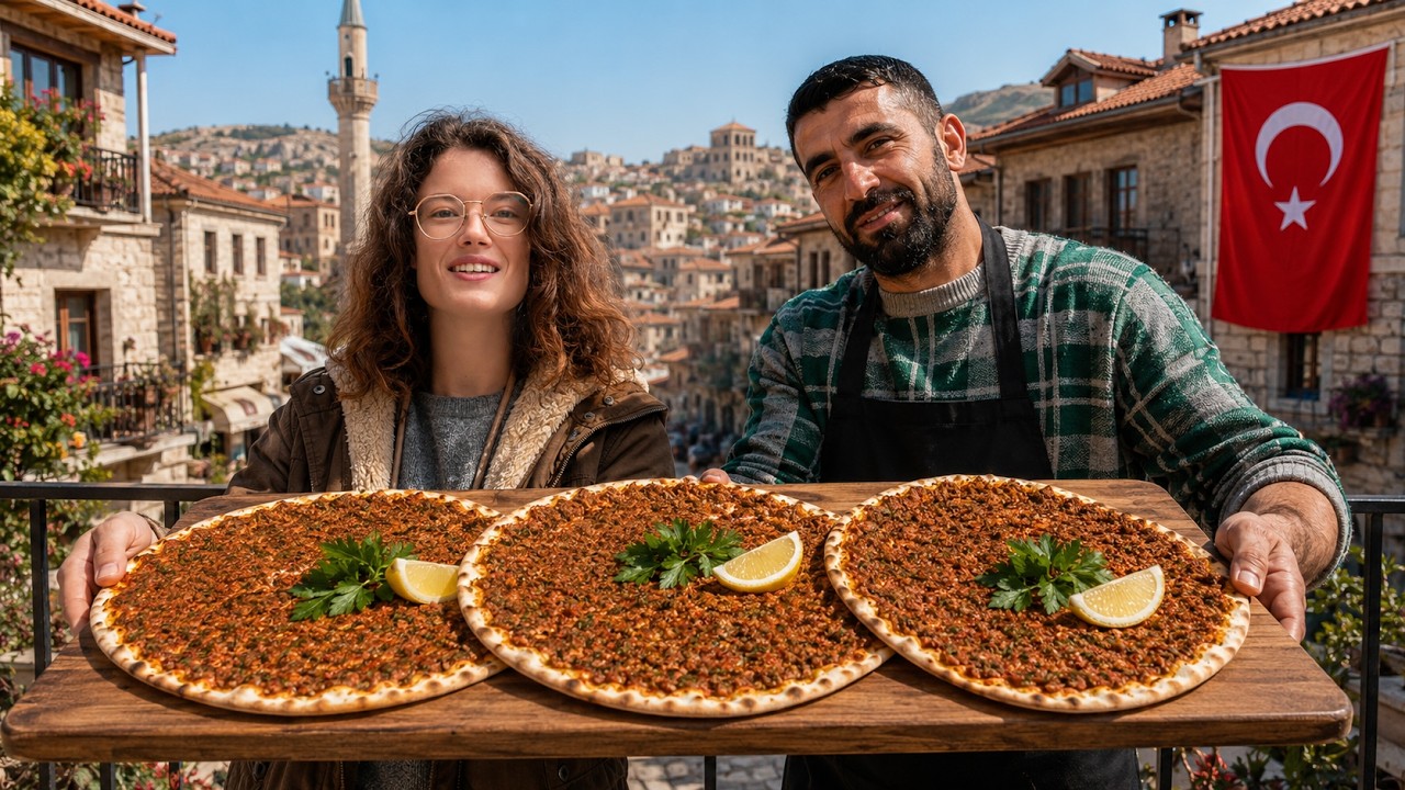 JE CUISINE LAHMACUN EN TURQUIE 🇹🇷 |  (Voyage Cappadoce) - Claire