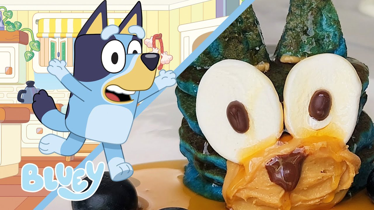 Let's Make Bluey-Berry Pancakes 🥞🫐 | Baking with Bluey 💙 | Bluey