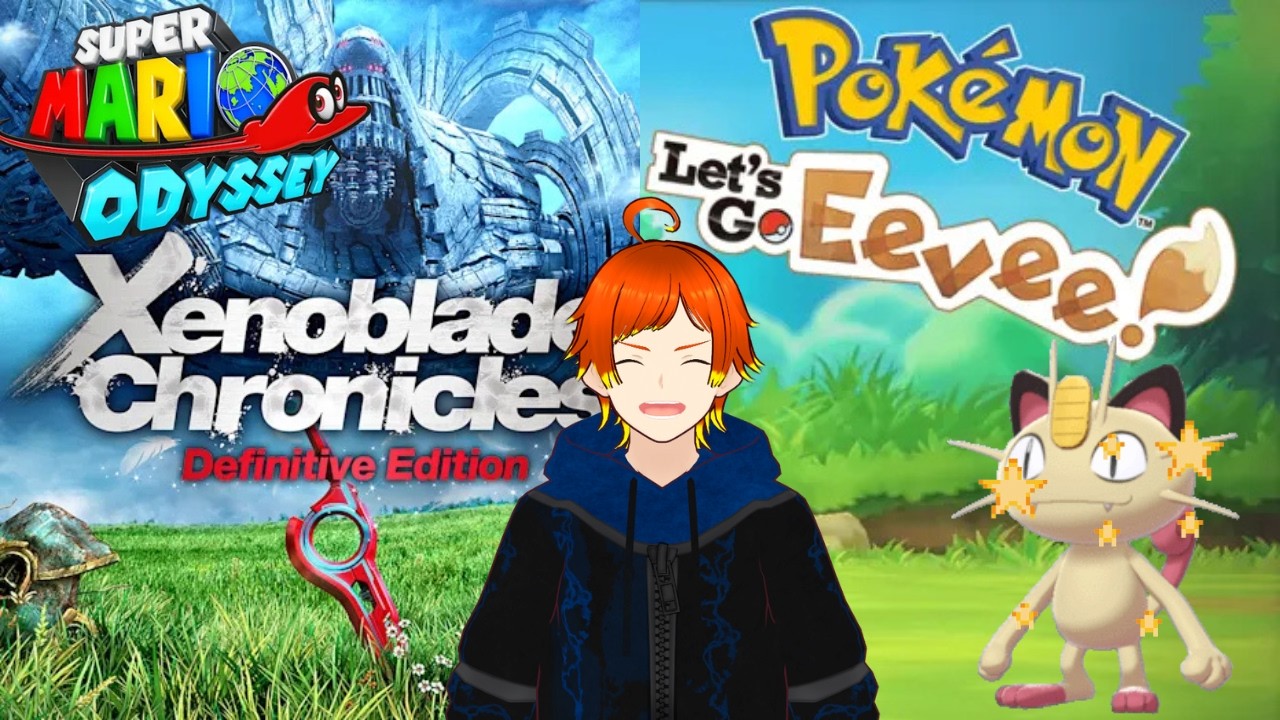 I need that Cat! ~ Let's Go, Eevee Shiny Hunting, Xenoblade DE & Mario Odyssey #vtuber