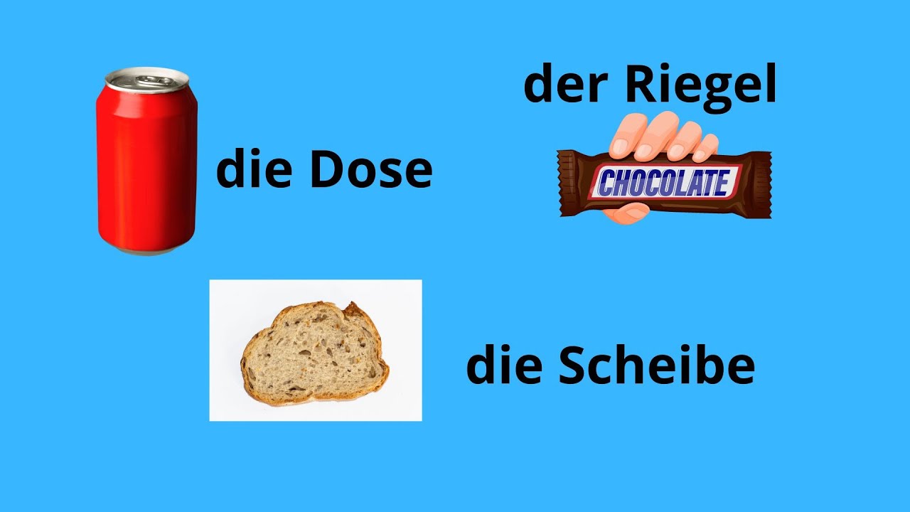 WORTSCHATZ VERPACKUNGEN #A1 I 23 Learn German