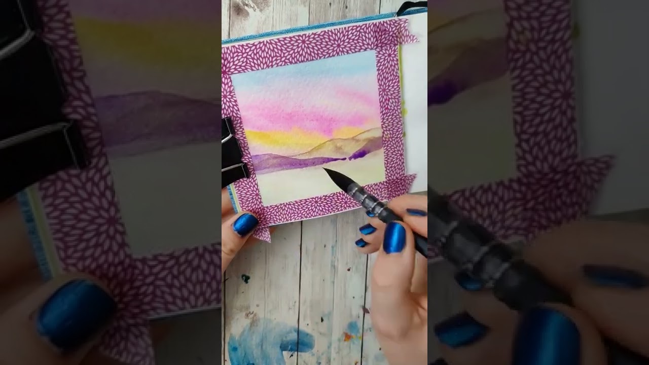 Channeling my inner Lisa Frank. #diceroll #watercolor #watercolour #3colorchallenge