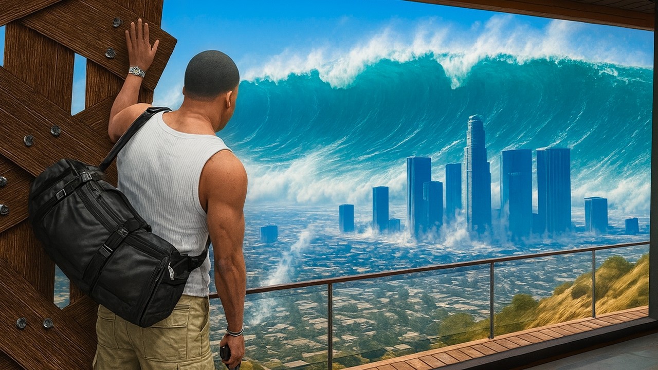 J'AI PROTÉGÉ LA MAISON DE FRANKLIN D'UN TSUNAMI SUR GTA 5 !