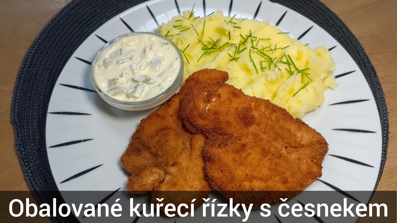 Obalované kuřecí řízky s česnekem - recept
