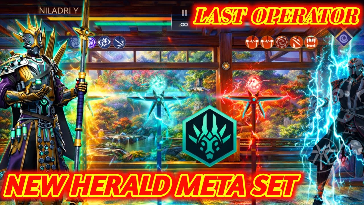 First Electricity⚡ using Set in Shadow Fight 3 'LAST OPERATOR'👽|New Herald Set☠️|#nekki 