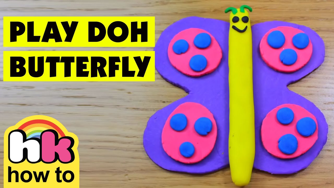 How To Make Play Doh Butterfly & More | Fun & Simple Play Doh Ideas For Kids | HooplaKidz How To