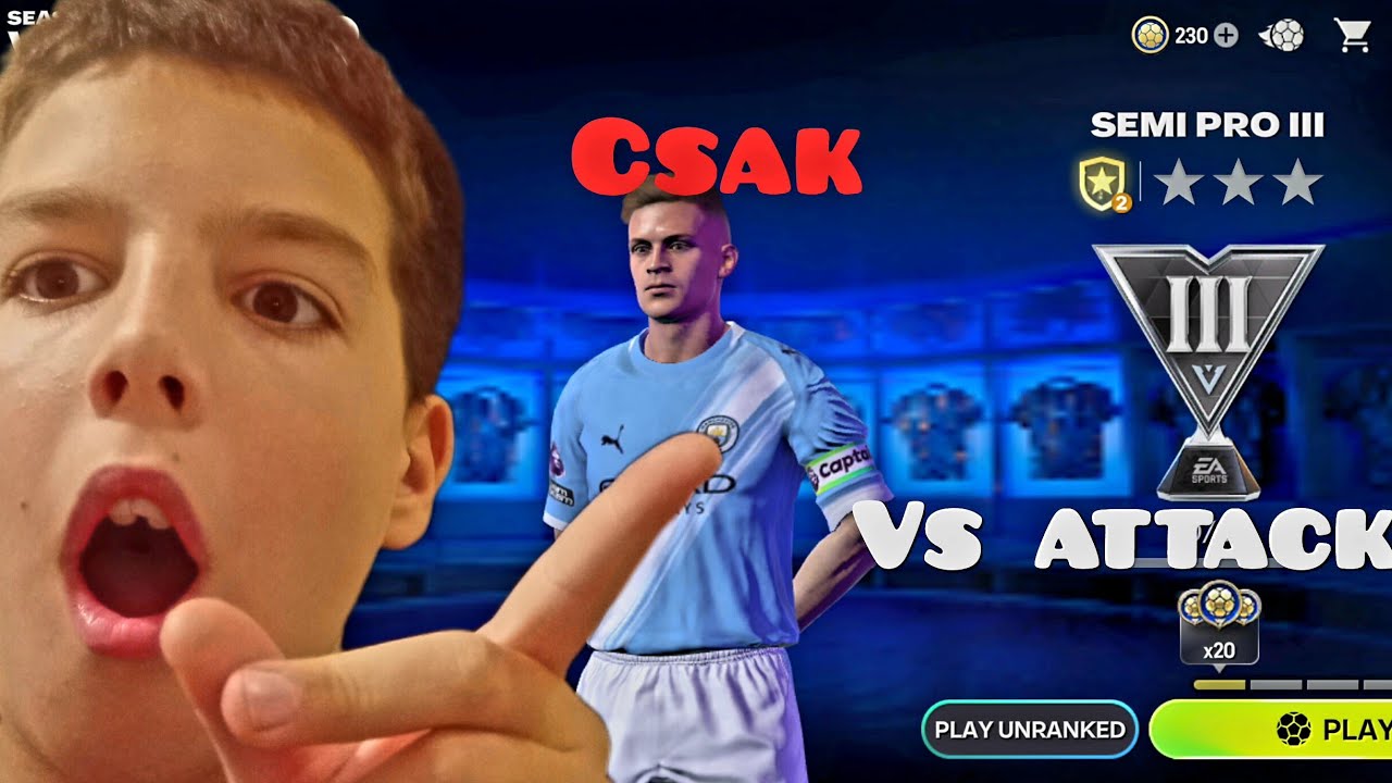 Csak vs attack...ea fc mobile#3 hatalmas gólok,tizenegyes?