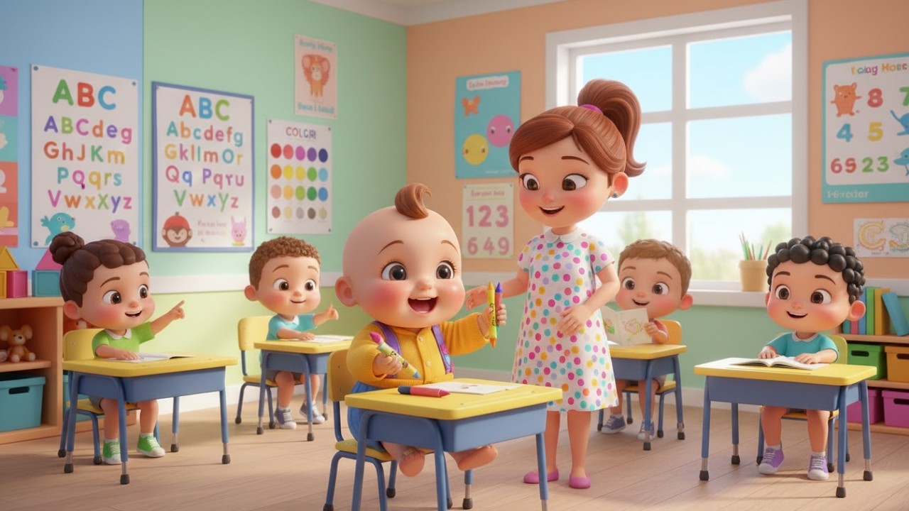 Canción del Primer Día de Clases del Bebé 🏫👶 | Canciones infantiles educativas | Baby Song Español