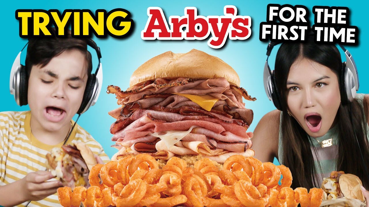 Teens Try Arby's for the First Time (Meat Mountain, Classic Roast Beef, Sliders, Shakes)