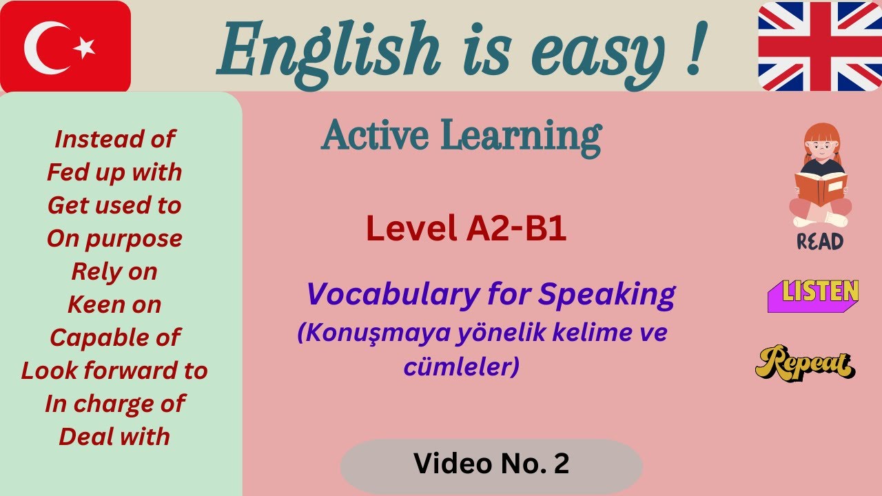 İngilizce A2-B1  /Konuşmaya yönelik kelimeler- Vocabulary for Speaking / Video No.2