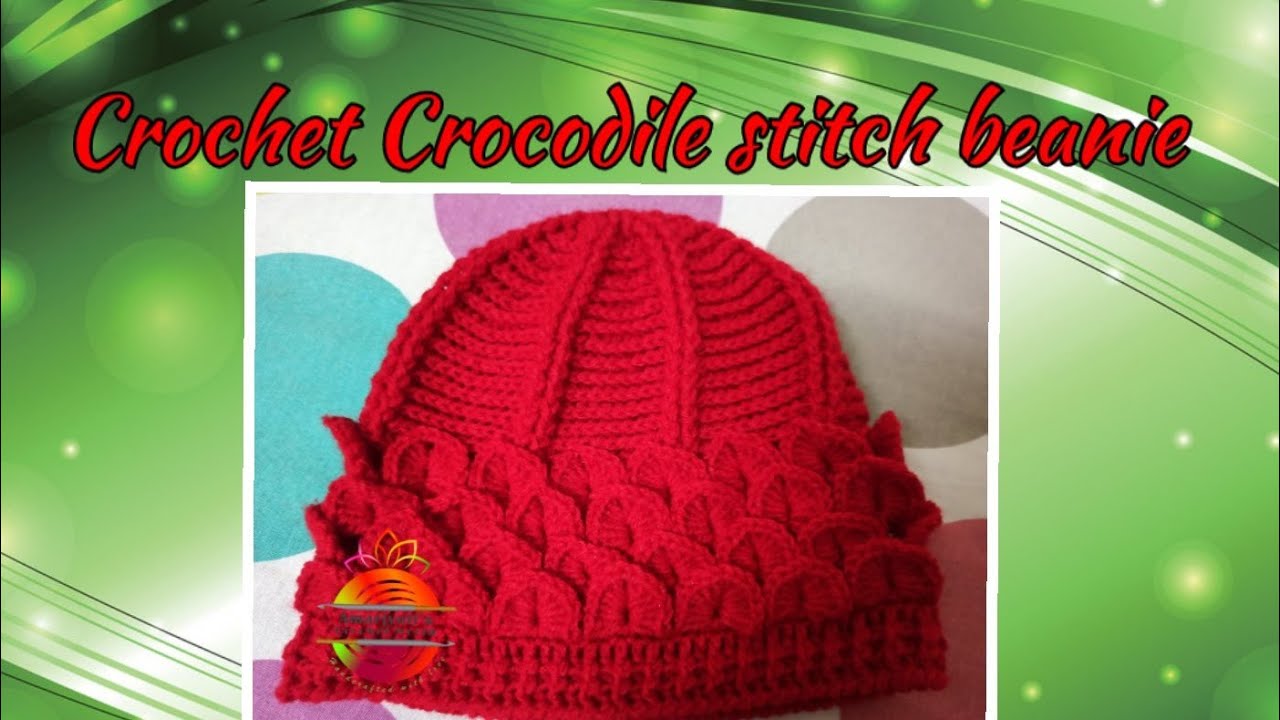 Crochet Crocodile stitch beanie | Amarjyoti's Crochet World |