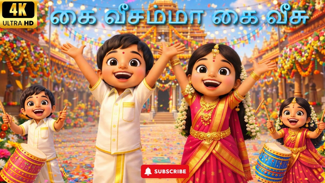 கைவீசம்மா கைவீசு | Tamil Nursery Rhymes | Preschool Learning Song