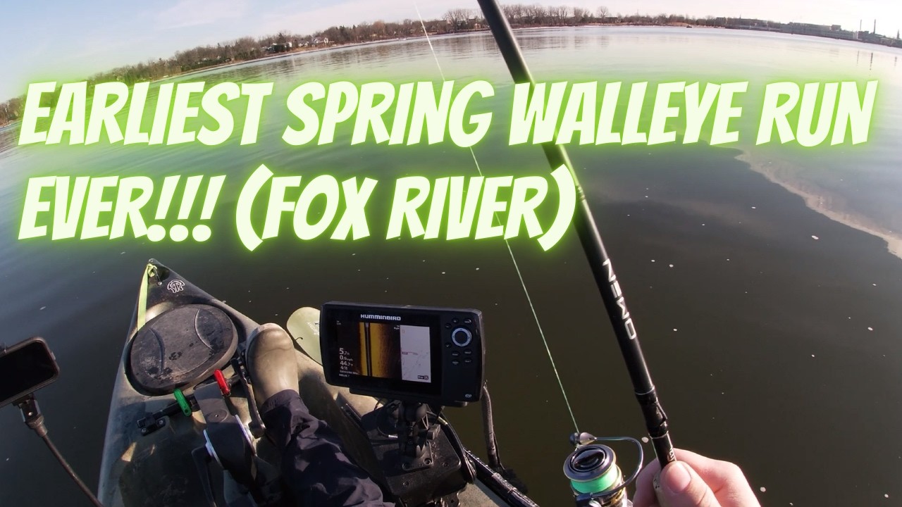 Earliest Spring Walleye Run EVER!!! (Fox River GREEN BAY, WI)